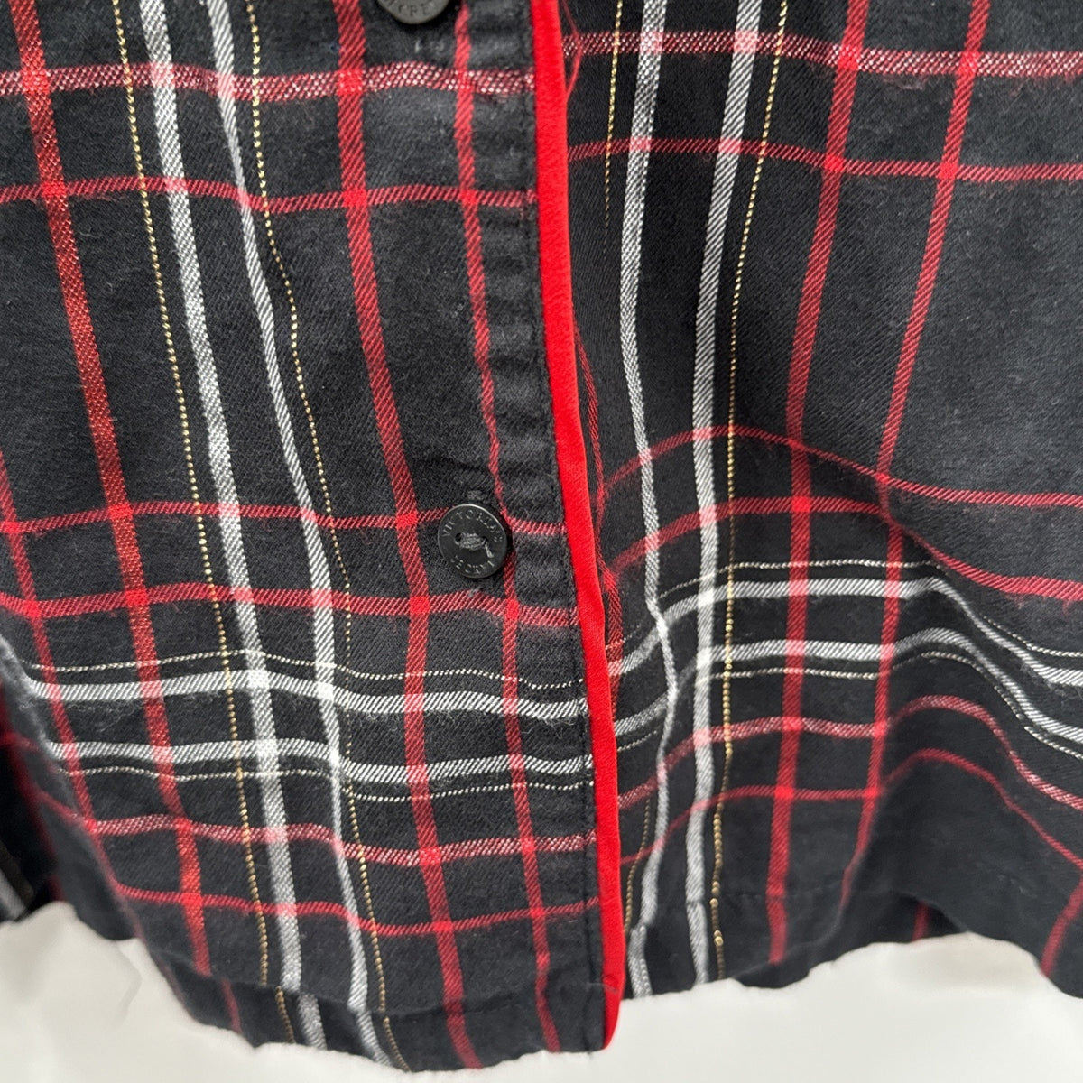 Victoria’s Secret Plaid Womens Pajama Shirt Long Sleeve Size Medium