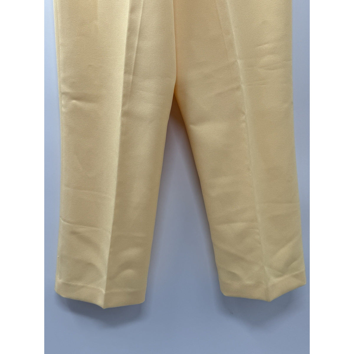 Alfred Dunner Yellow Dress Pants Women Sz 10 Petite Elastic Waist Pull On Pocket