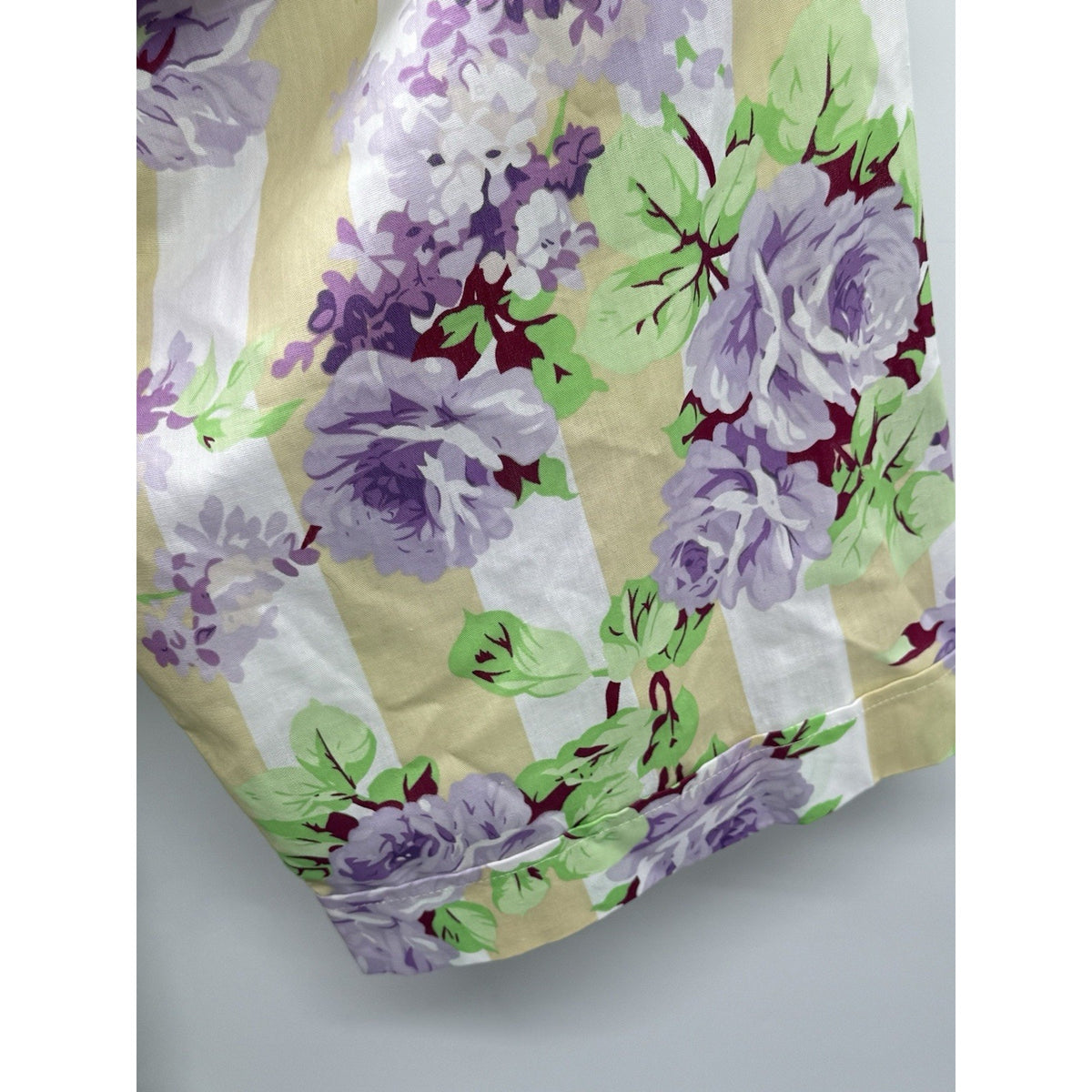 Anthony Richards House Dress Women L Floral Zip Front Pocket Cotton Short Sleeve