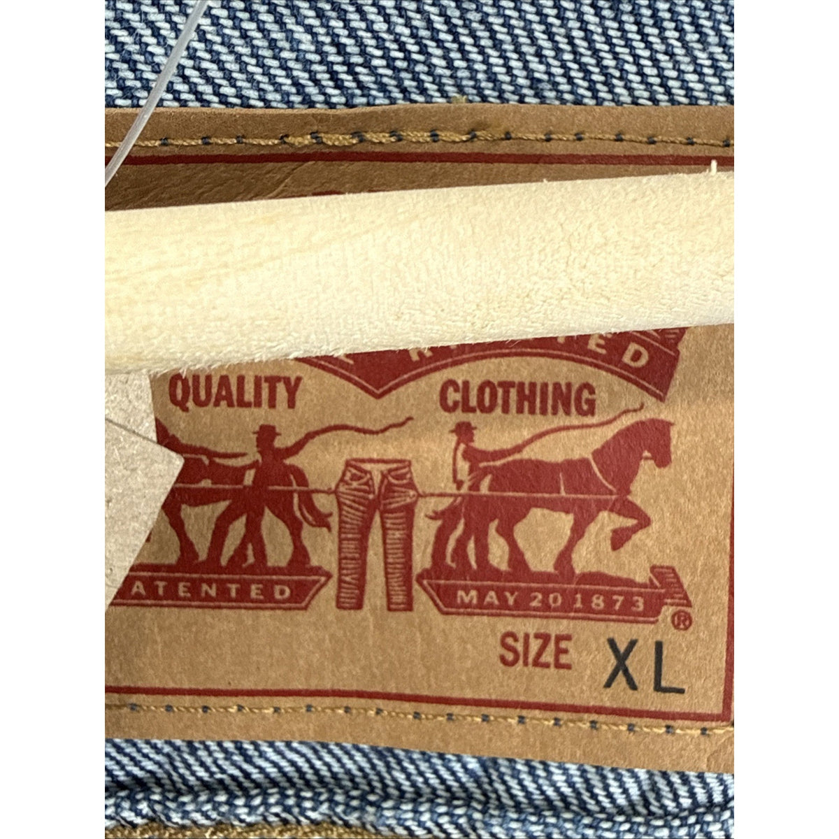 Levi’s Denim Trucker Jacket Womens XL NWT Stripe Rib Trim Americana Classic