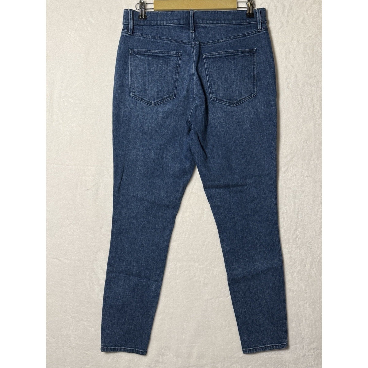 Ann Taylor Factory Jeans Womens 12 Blue High Rise Straight Leg Stretch Denim