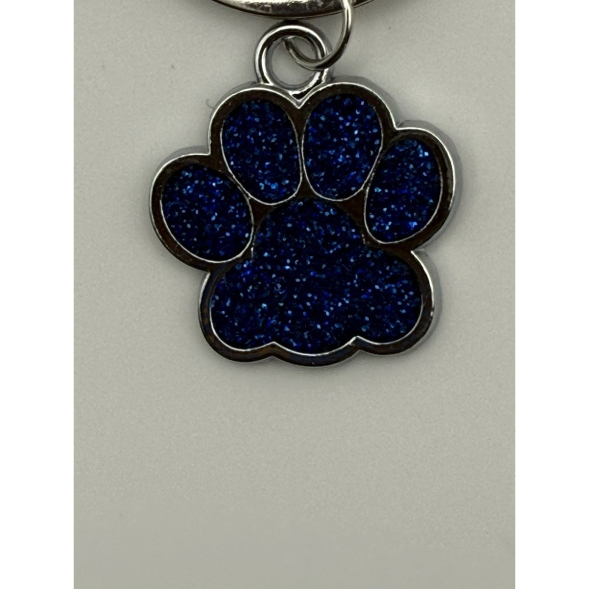 Sapphire Nights Paw Print Dog Keychain Purse Charm Dog Lover Gift Handmade