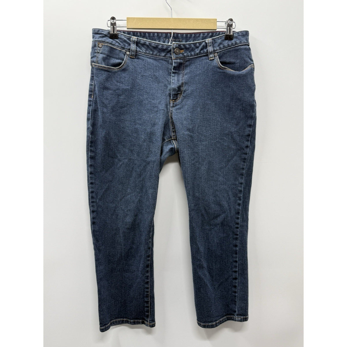 Talbots Curvy Crop Jeans Womens 12P Blue Mid Rise Stretch Denim Pants