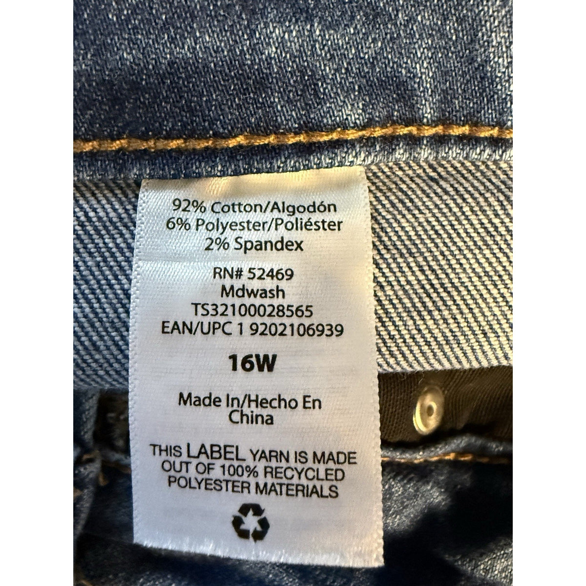 Terra & Sky Womens Jeans 16W Skinny Ankle Distressed Stretch Raw Hem Blue
