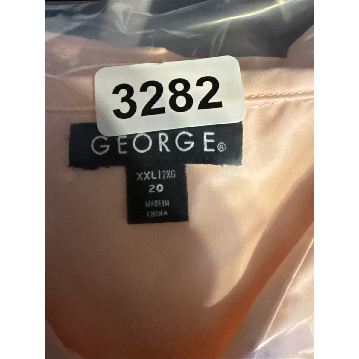 George Pink Button Front Stretch Career Blouse Women’s 2X 20 Office Classic Top