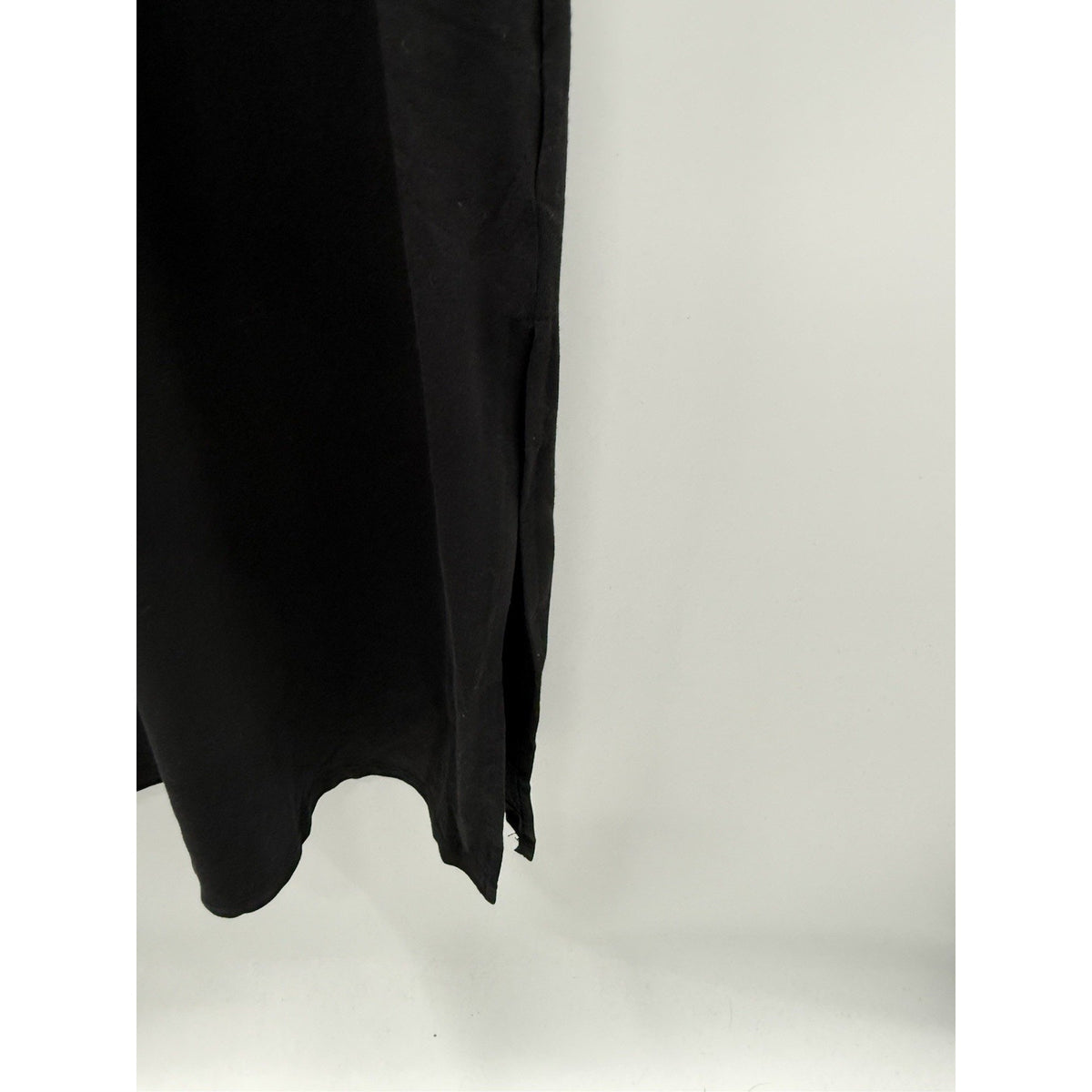 Isaac Mizrahi Live Black Sleeveless Midi Dress Petite Medium Side Slit Stretch