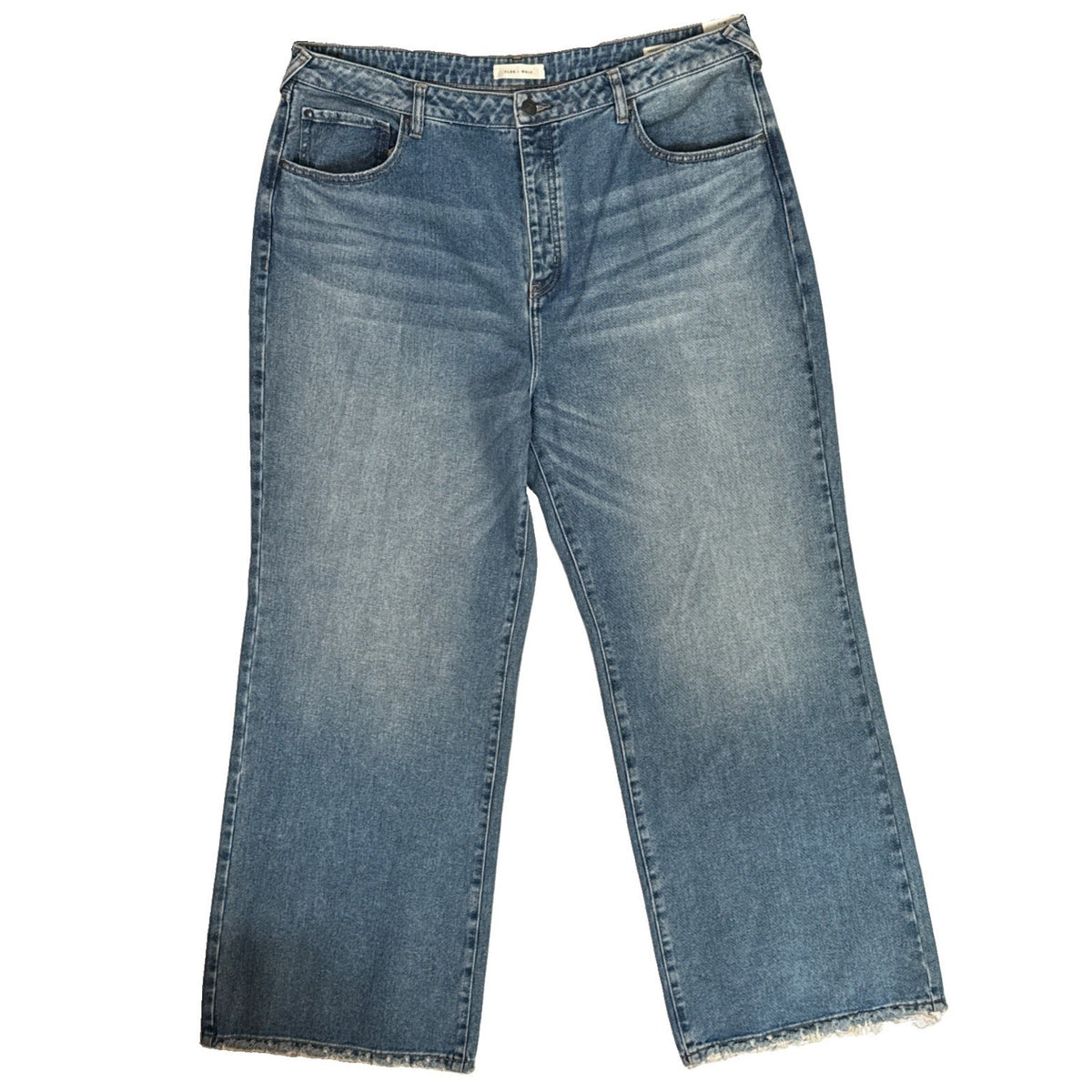 Cleo + Wolf Jeans Womens 34x32 High Rise Loose Wide Leg 100% Cotton NWOT