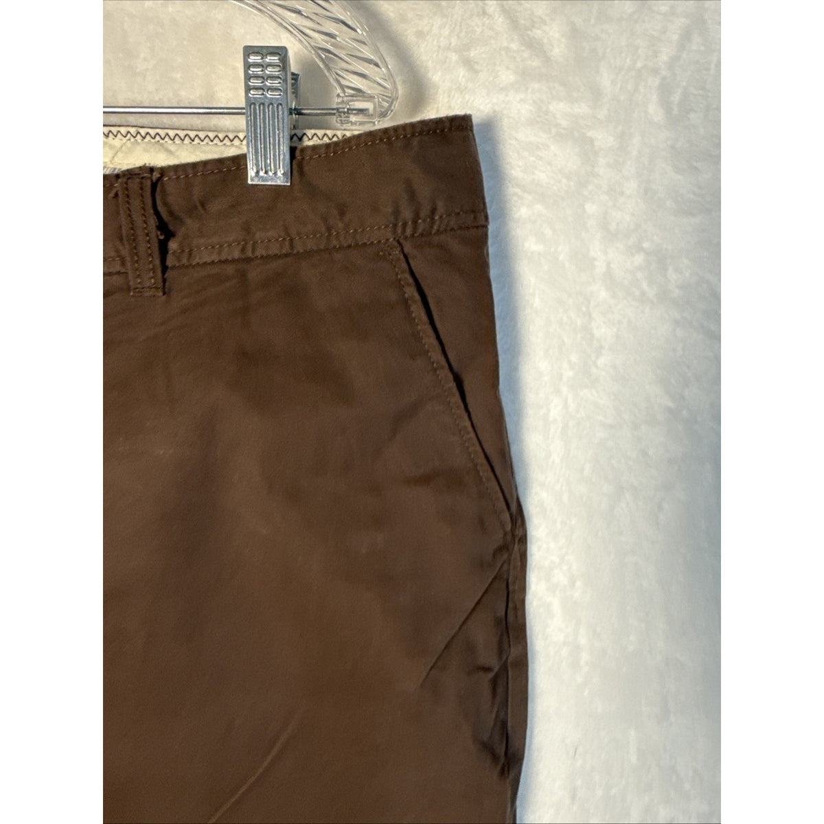Old Navy Women Perfect Khaki Capris Pants Chocolate Brown Size 16 Casual