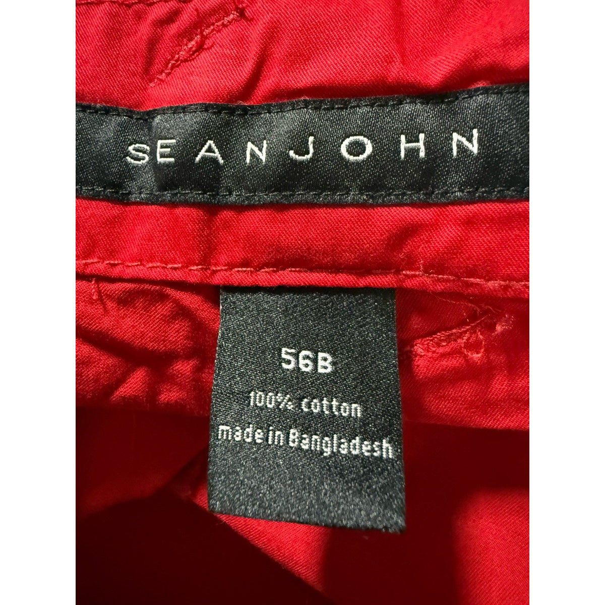 Sean John Cargo Shorts Mens 56B Red Utility Hiking Outdoor Cotton Drawstring