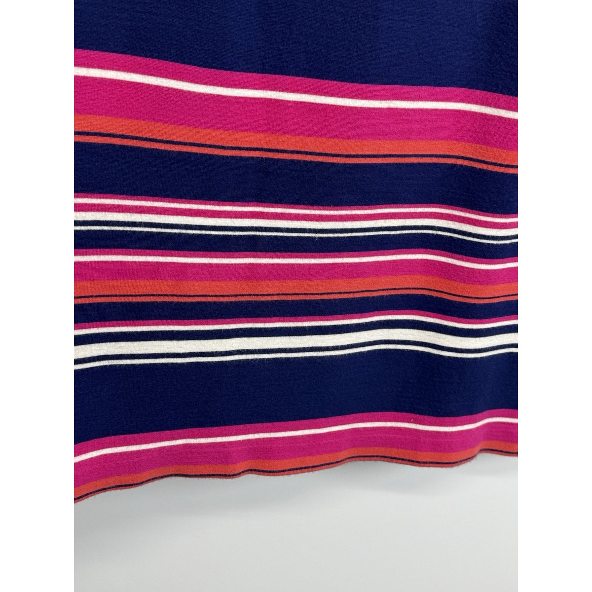 Talbots Striped Knit Dress Women’s Size 8 Navy Pink 3/4 Sleeve