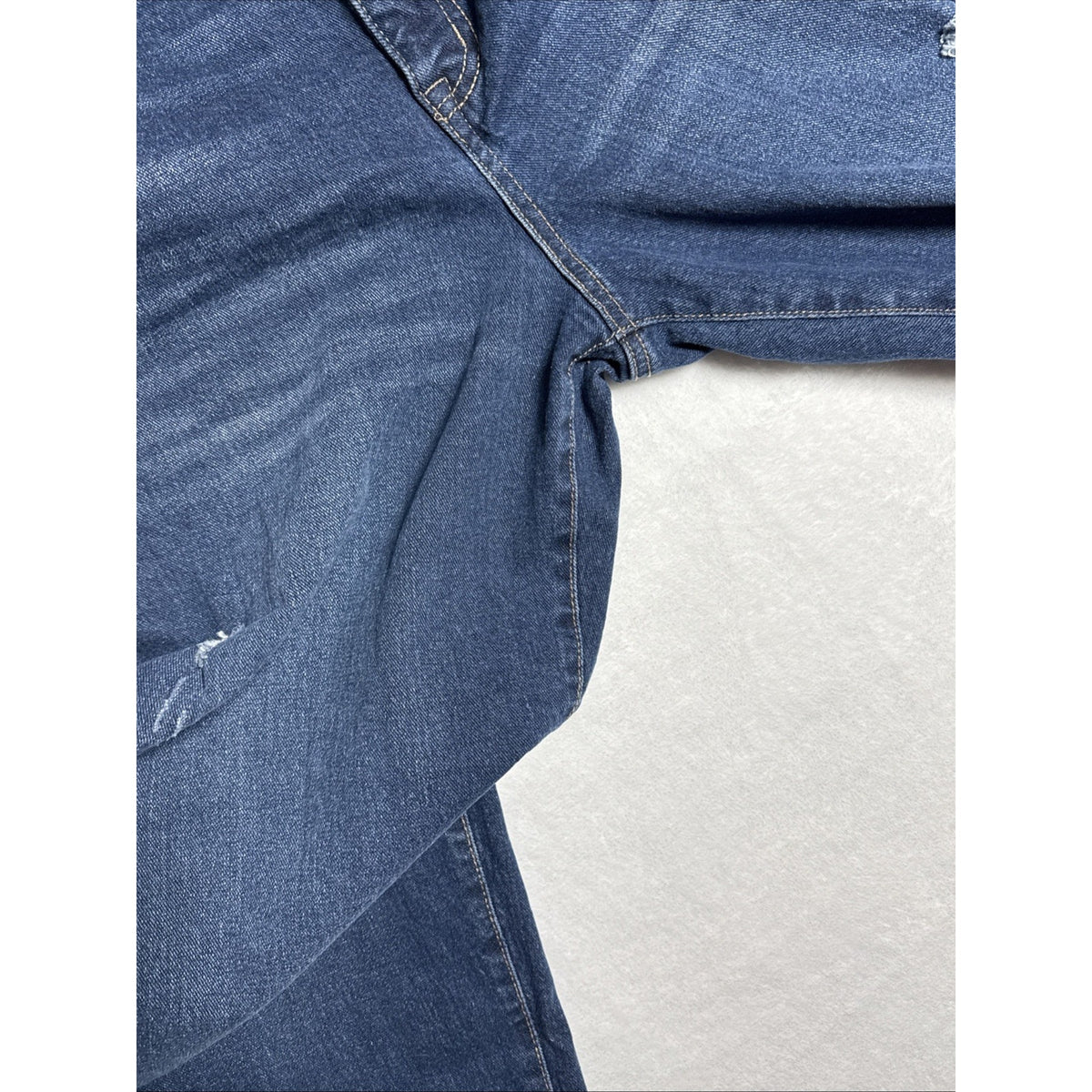 Terra & Sky Boyfriend Jeans Distressed Denim Blue Womens Sz 16W Stretch Pockets