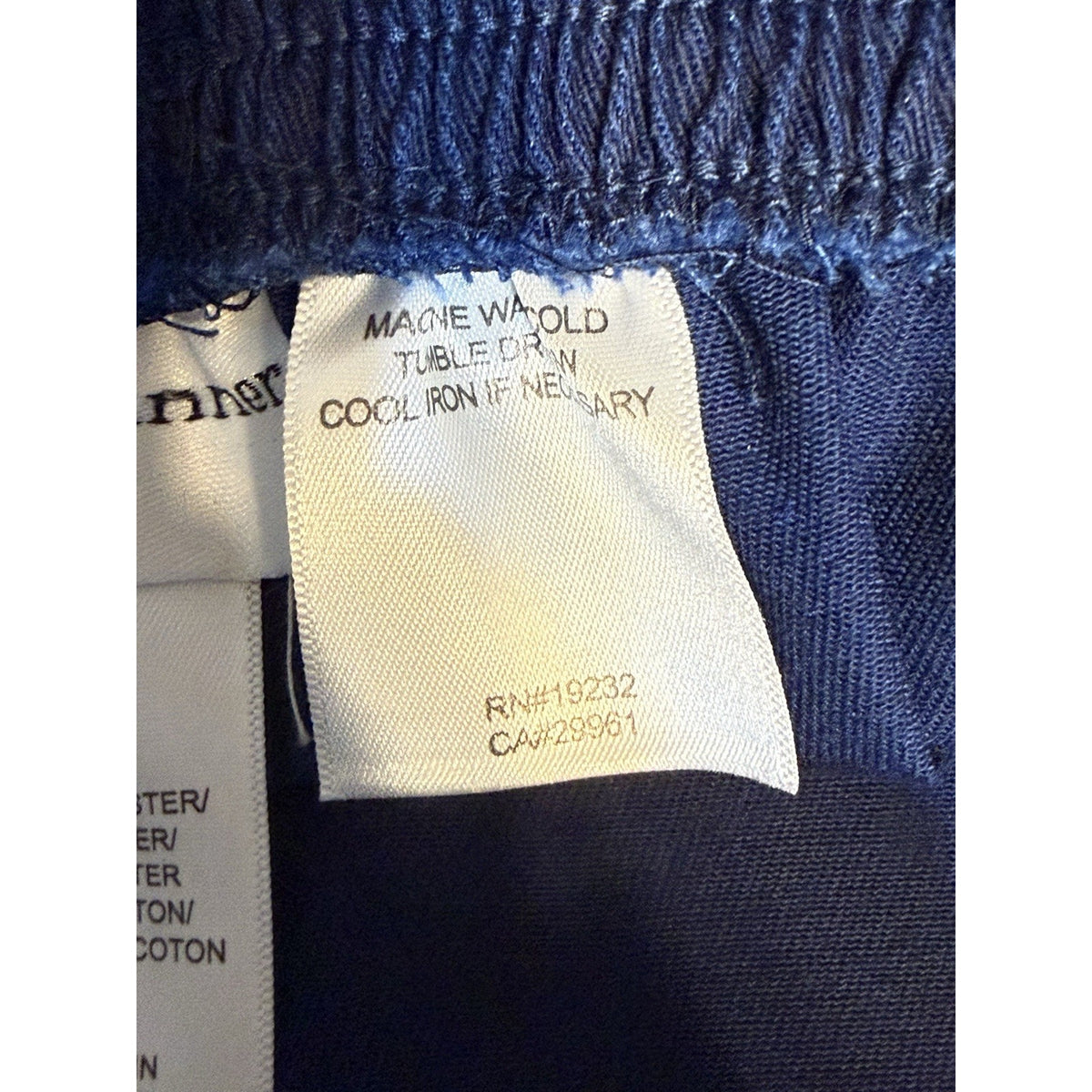 Alfred Dunner Womens Size 10 Pull On Pants Elastic Waist Navy Blue NWT