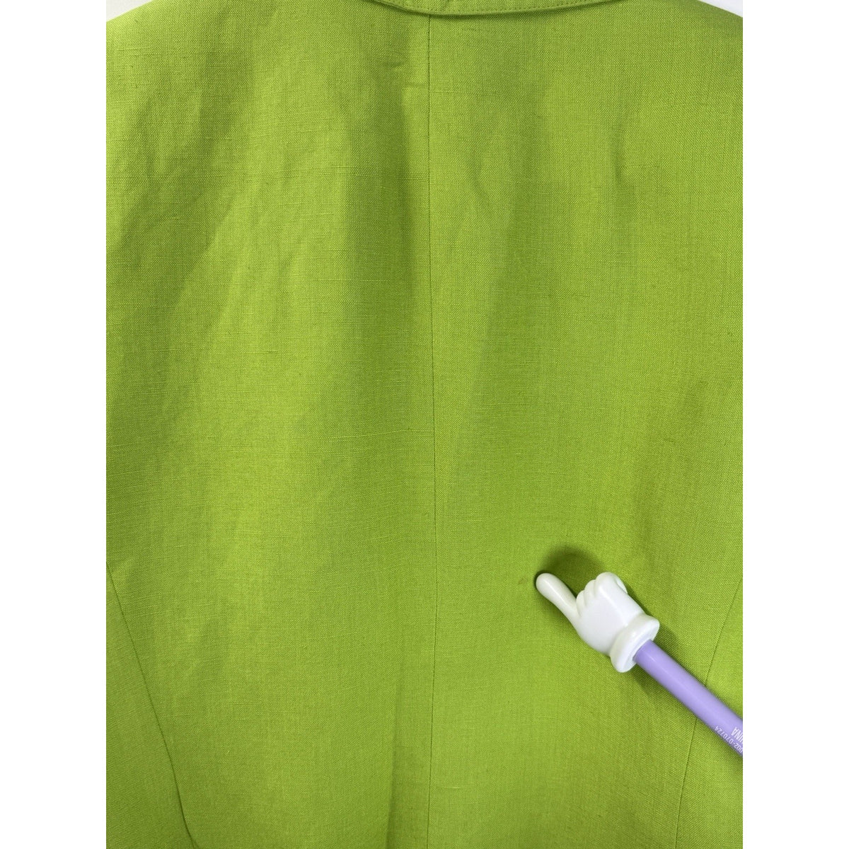 Giorgio Sant’Angelo Lime Green Linen Blazer Jacket Sz 10 Statement