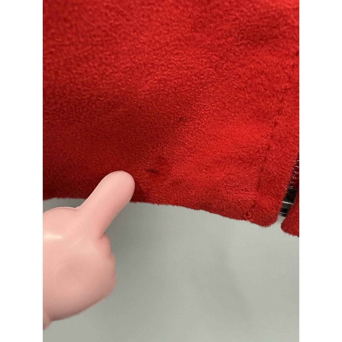 Kim Rogers Red Faux Suede Look Zip Front Jacket Womens 18 Career Classic