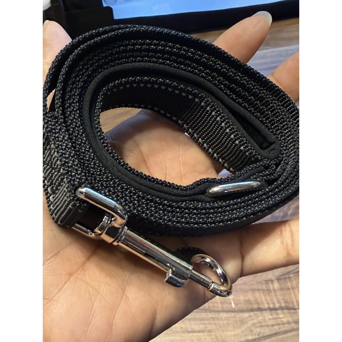 Reflective Dog Leash 6 Ft Heavy Duty Padded Handle Walking Training Lead Black
