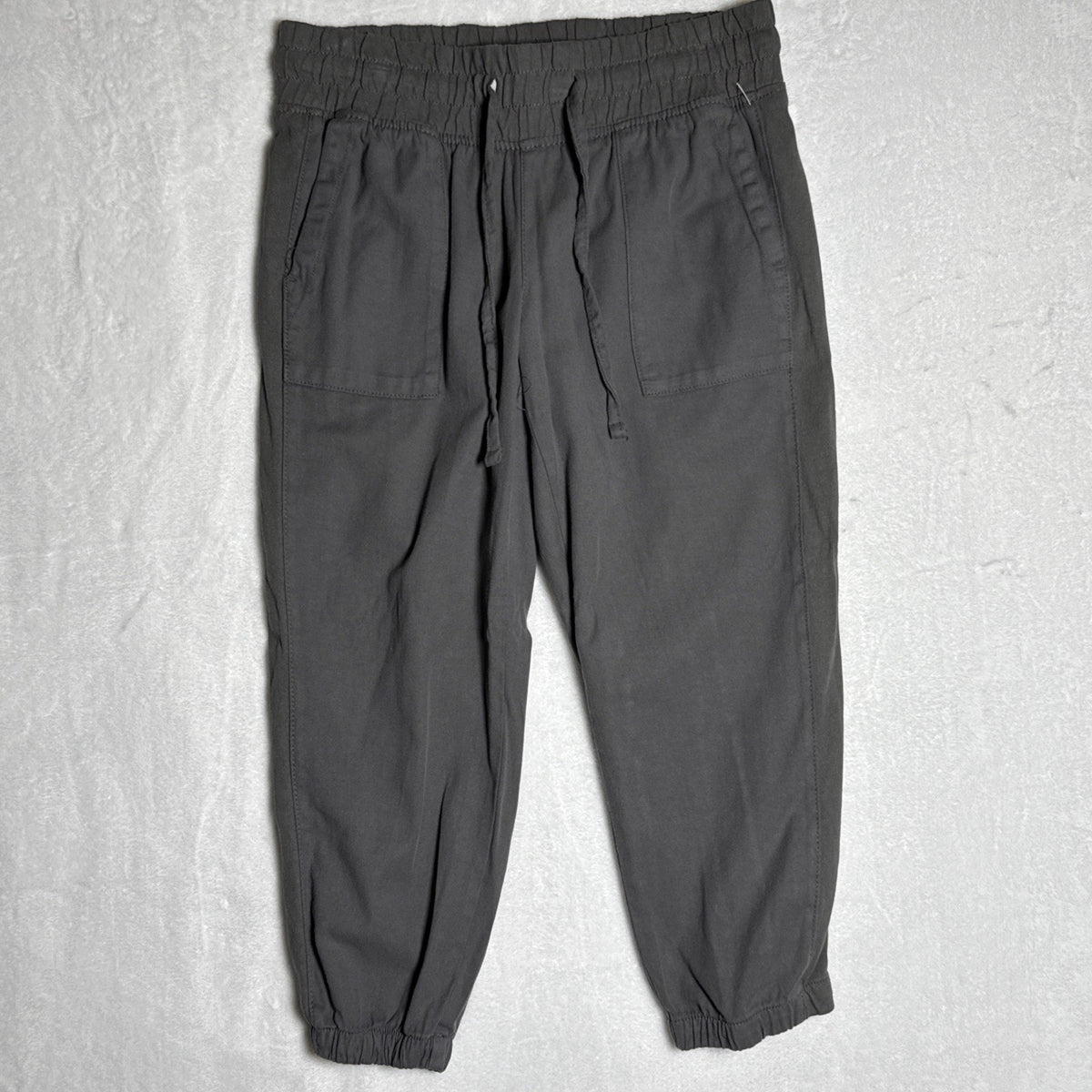 Time And Tru Gray Casual Womens Pants Comfy Cropped Tapered Ankle Jogger Medium