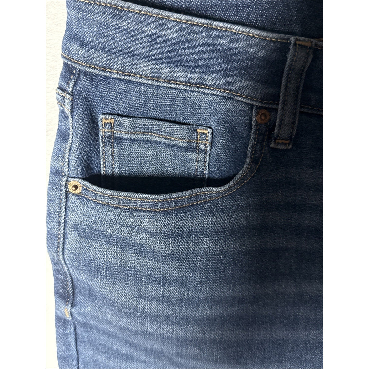 Old Navy Blue Denim Jeans Women OG Straight High Rise Pants Size 18 5 Pockets