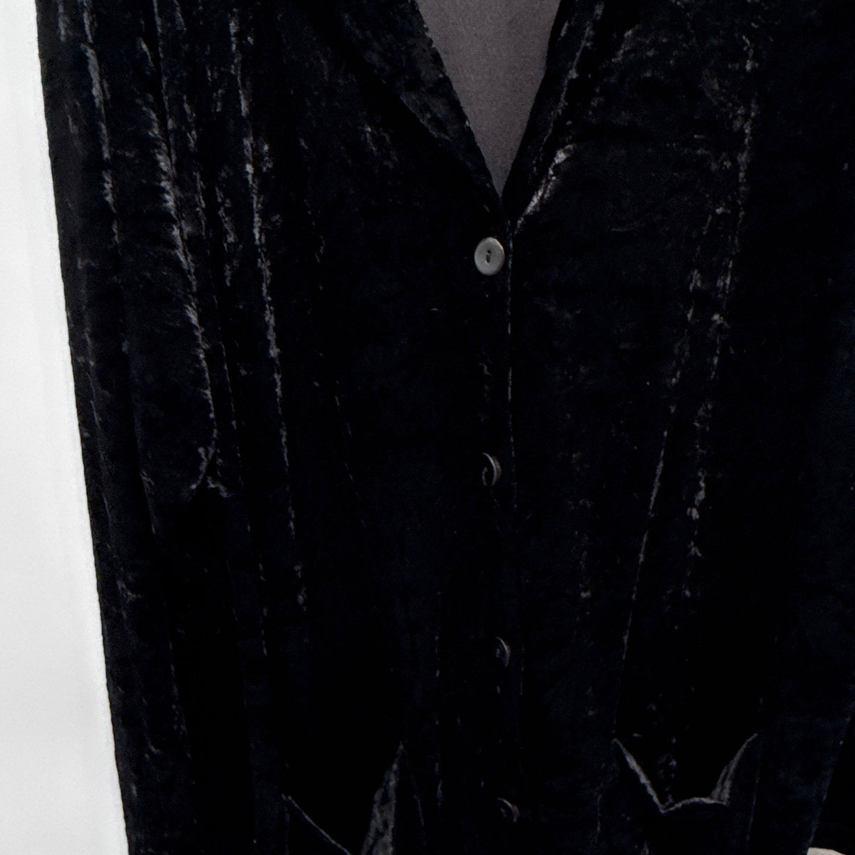 VTG Carole Little Black Button-Front Jacket Pockets Mid-Length 1X-2X?