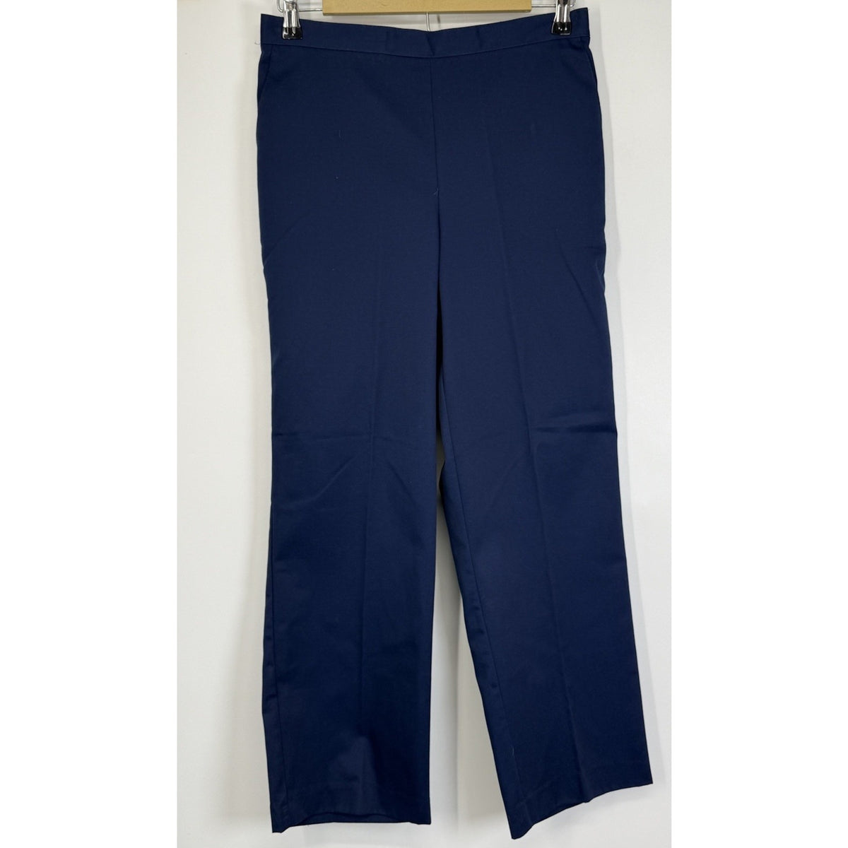 Alfred Dunner Womens Size 10 Pull On Pants Elastic Waist Navy Blue NWT