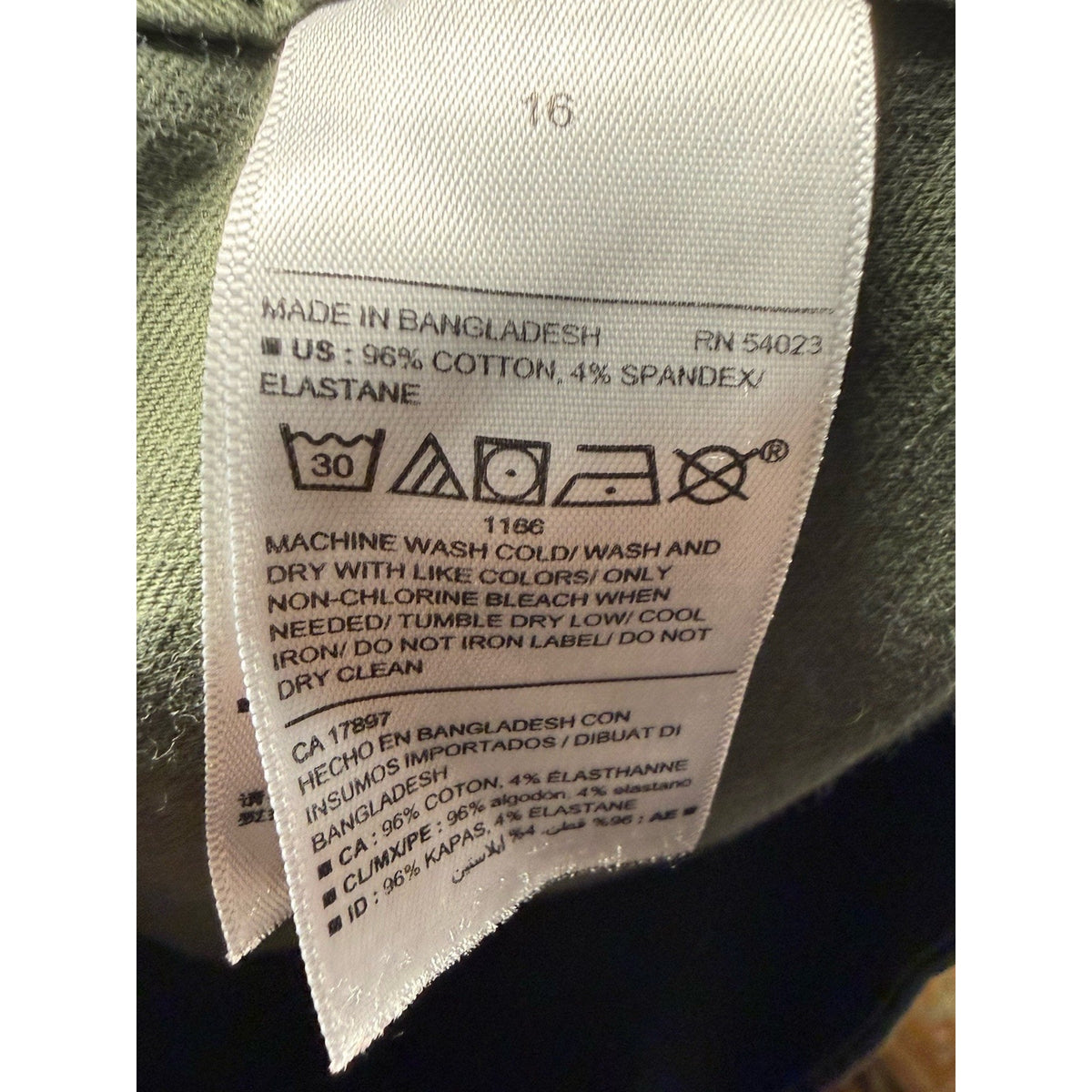 Old Navy Women’s Skinny Pants Size 16 Stretch Cotton Pixie Military Green