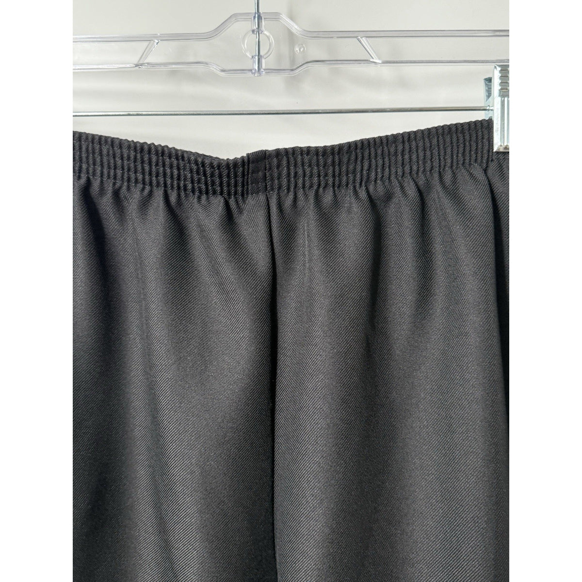 Alfred Dunner Petite 18P Pull-On Pants Black Elastic Waist Straight Leg