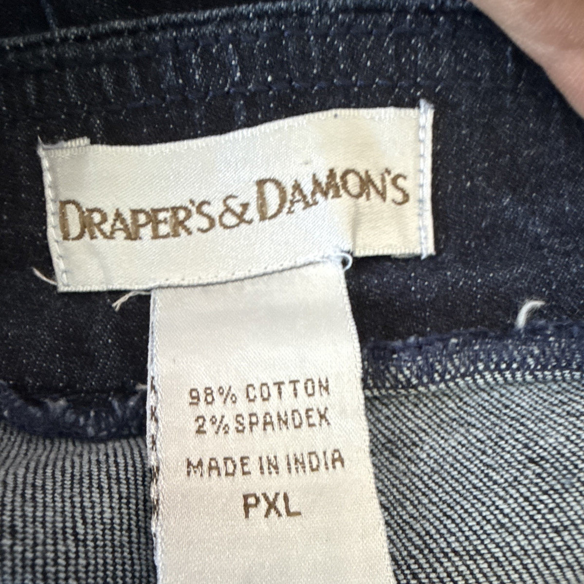 Draper's & Damon's Women’s Petite PXL Black Denim Pull On Straight Leg Pants