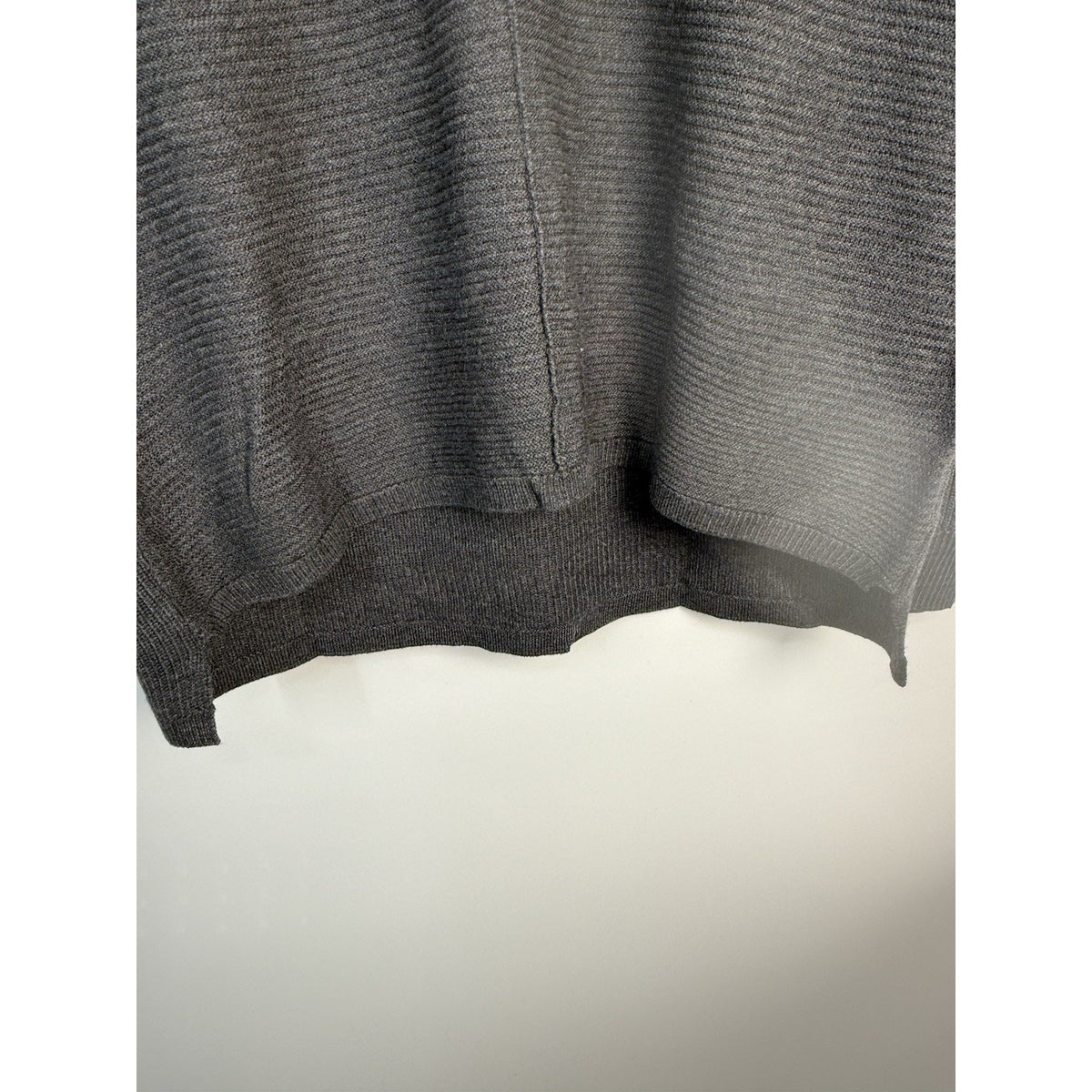 INC International Concepts Gray V-Neck High Low Hem Sweater Women’s M