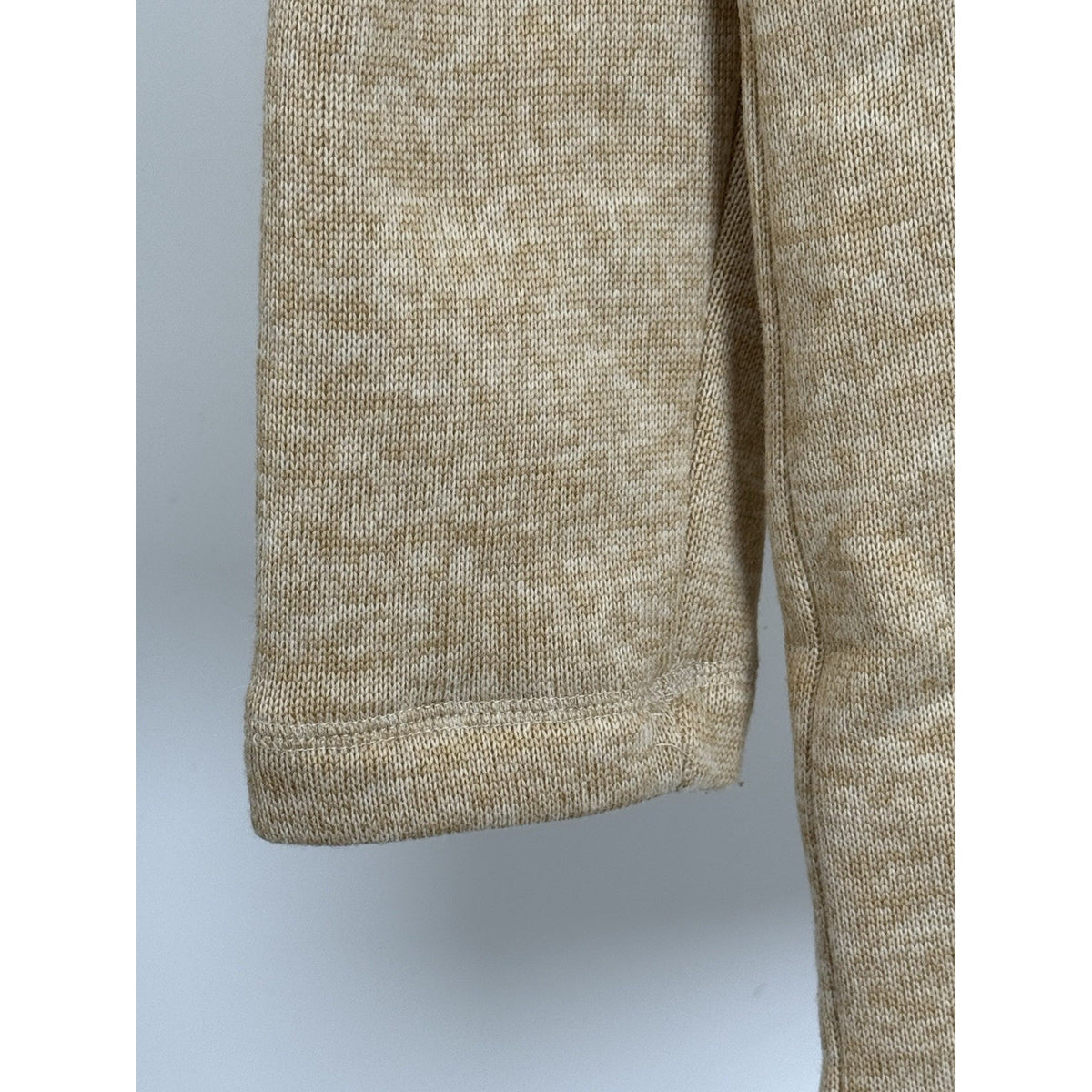 Lands’ End Cozy Cowl Neck Tunic Sweater Tan Soft Knit Women’s Medium RN 62830