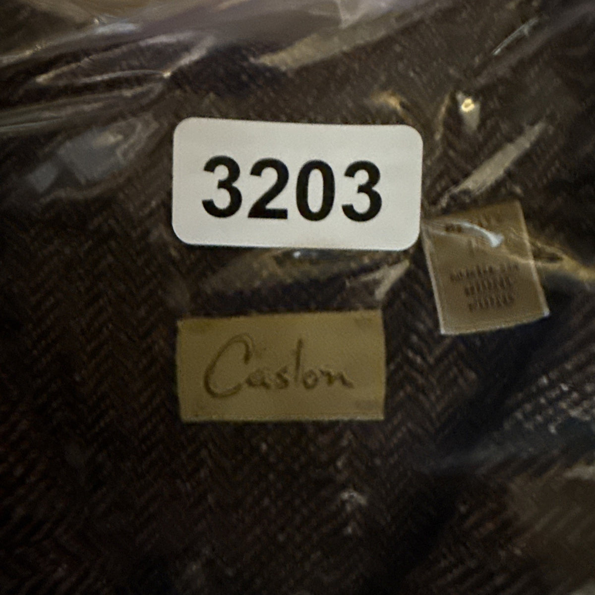 Caston Vintage Herringbone Wool Blend Blazer Jacket Petite 14 Brown Academia