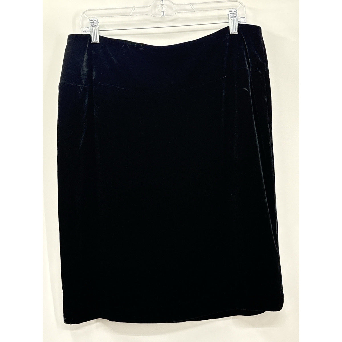 INC Velvet Pencil Skirt Womens 16 Black Knee Length Classic Minimalist