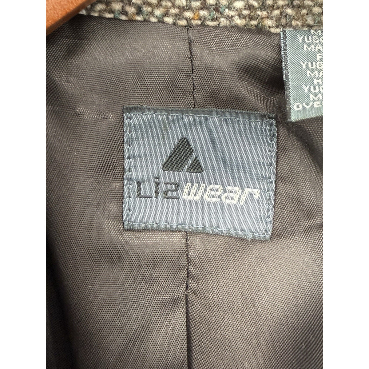Vintage Wool Tweed Blazer Women’s Size 14 Brown Speckled Dark Academia Jacket