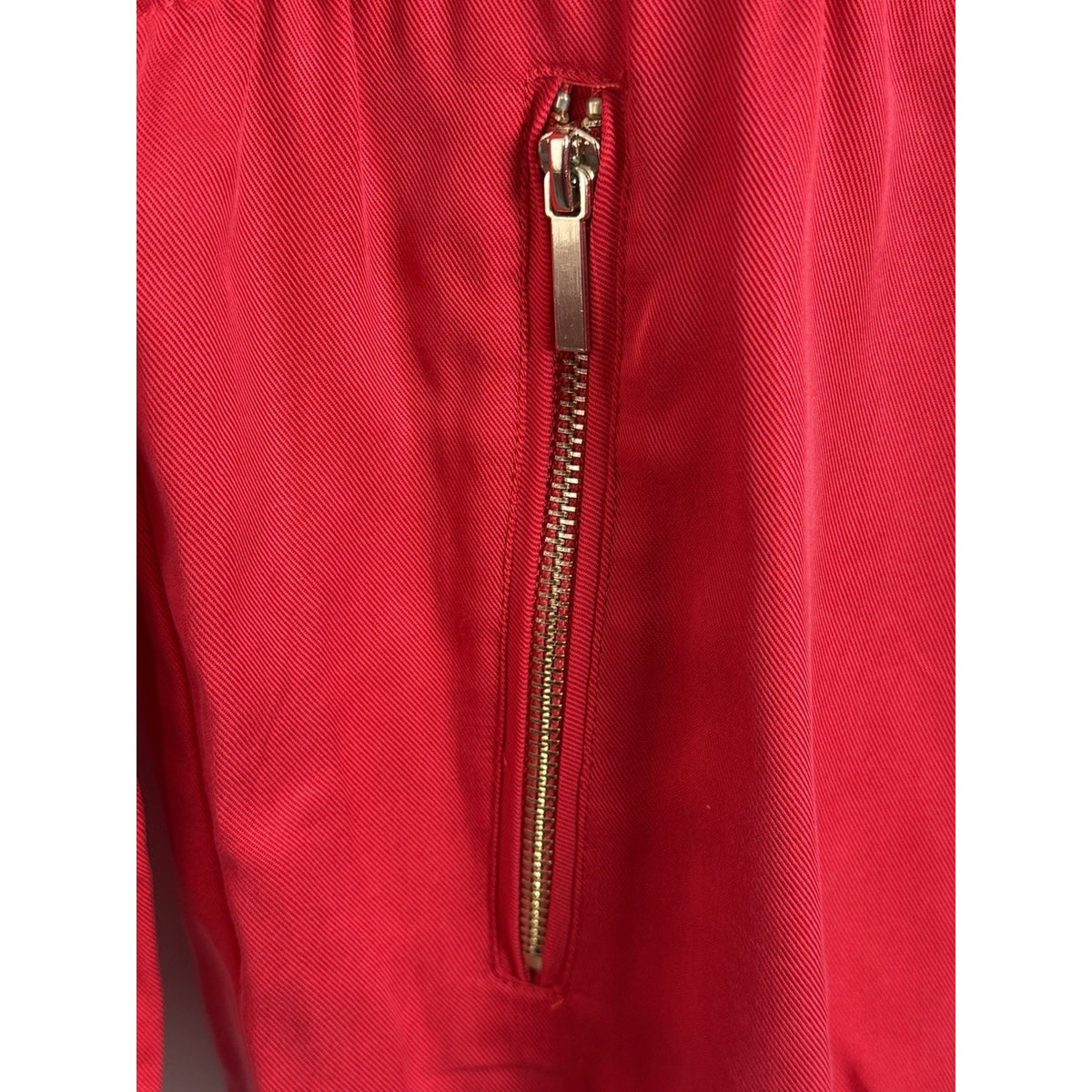 Peck & Peck Red Zip Front Utility Jacket Size Medium Women’s Great Condition