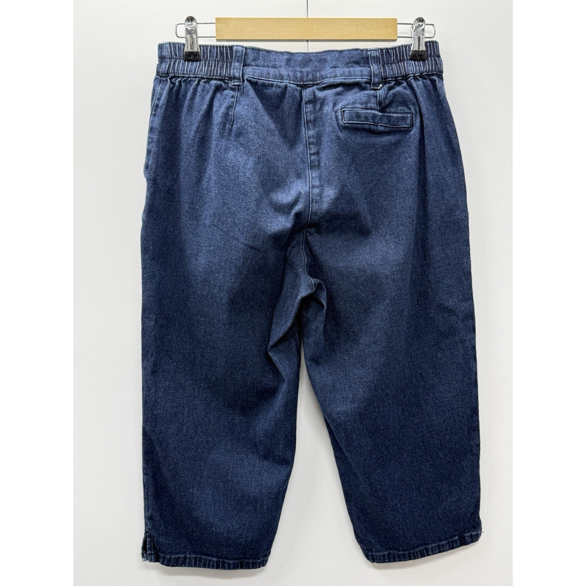 Karen Scott Denim Capri Jeans Womens 8P Petite Blue Stretch Casual Pockets