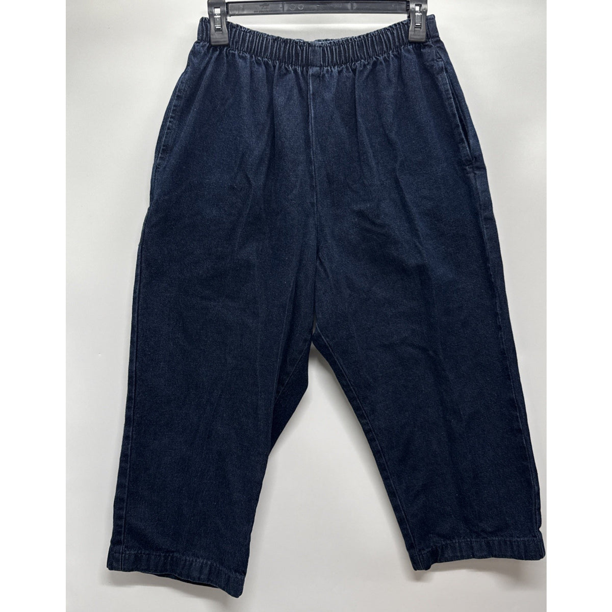 Women Bristol Blues Capris Size 14P Elastic Waist Pull On Pockets