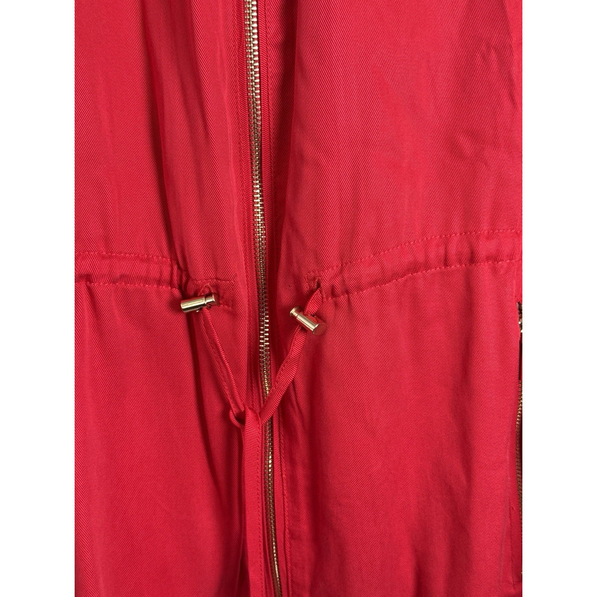 Peck & Peck Red Zip Front Utility Jacket Size Medium Women’s Great Condition