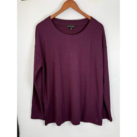Banana Republic Purple Long Sleeve Knit Top Size L Medium Weight