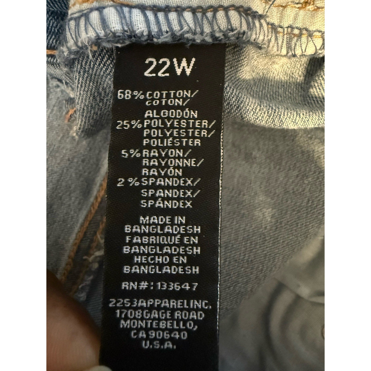 Truth + Theory 22W High Rise Skinny Jeans Plus Size Stretch Blue Denim