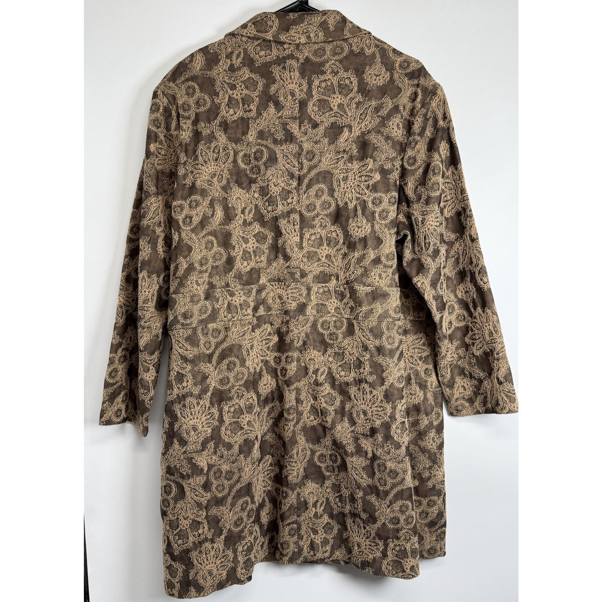 Maggie Sweet Jacket Petite XL Brown Floral Tapestry Blazer Vintage Style