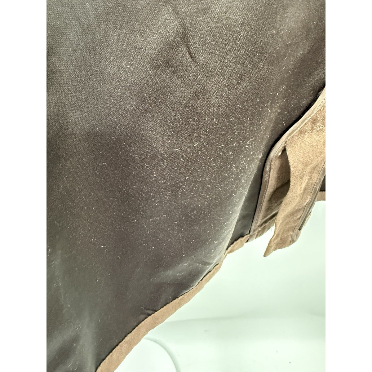 Croft & Barrow Brown Faux Suede Jacket Womens 1X Button Front Utility Shirt