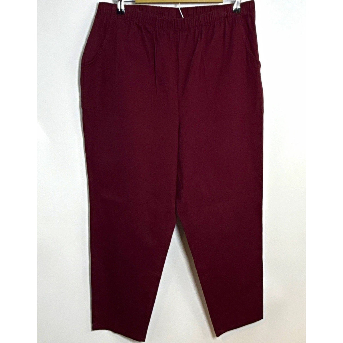 d&co. denim + company Women’s 1XP Petite Burgundy Pull On Pants Pockets