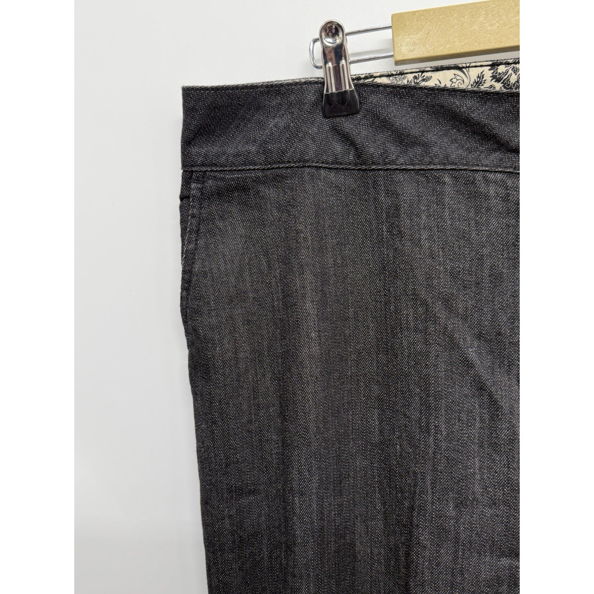 D&Co. Denim + Company Women’s Charcoal Straight High Rise Stretch Jeans 18WT