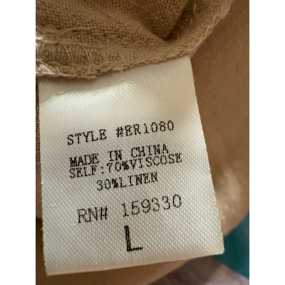 HEYSON Women L One Shoulder Wide Leg Jumpsuit Beige Taupe Boho Minimalist