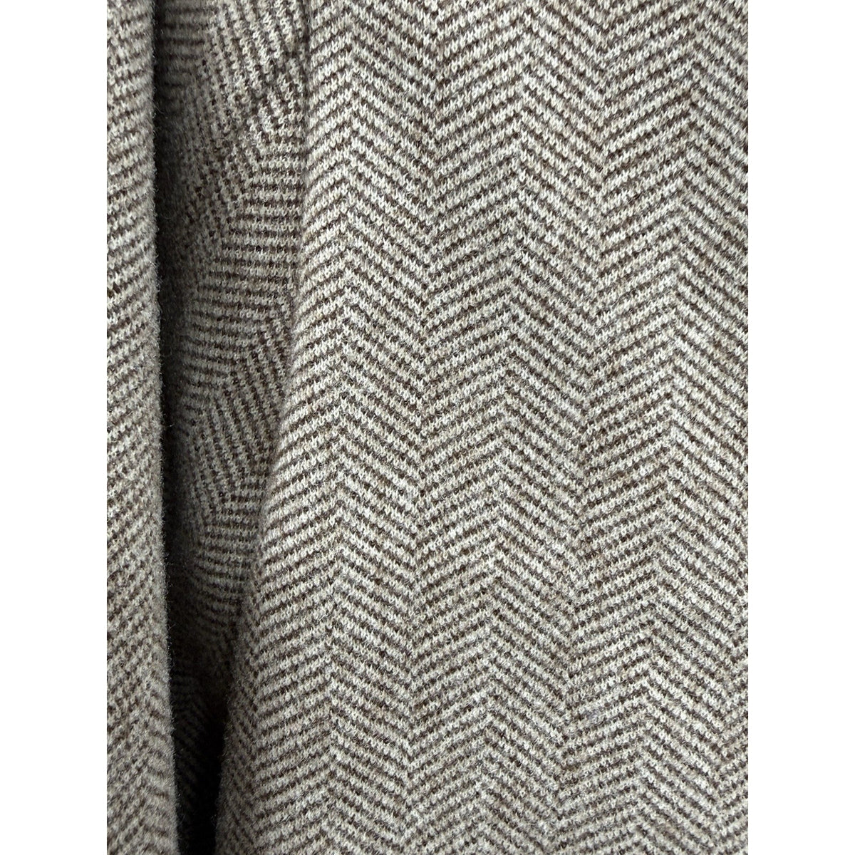 Herringbone Double Breasted Blazer Taupe Quiet Luxury Academia Jacket Medium