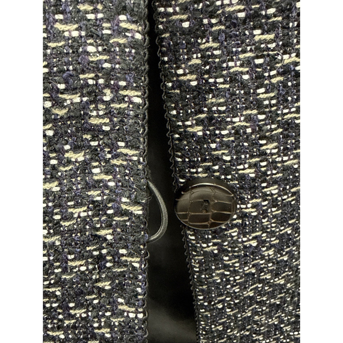 Coldwater Creek Jacket Women's Large 14-16 Black Metallic 3 Button Long Sleeve