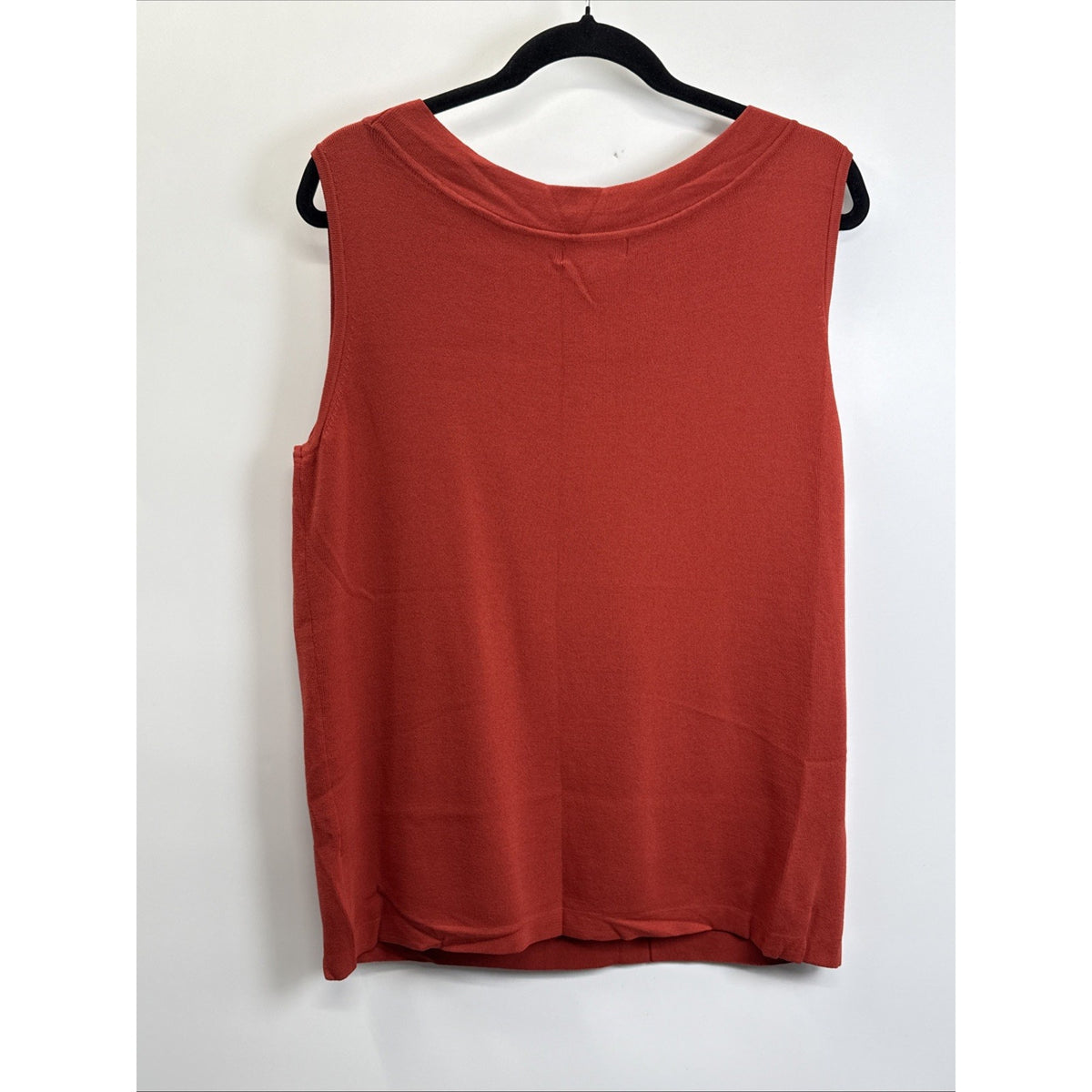 Dressbarn Woman Plus Size 18/20 Burnt Orange Knit Sleeveless Tank Top Sweater