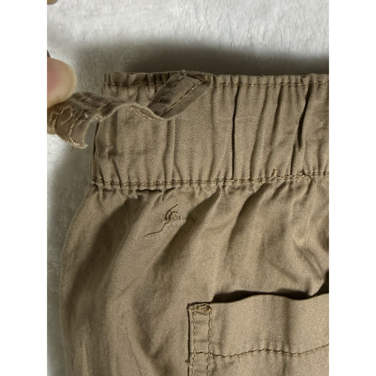 White Stag Women 18 Khaki Cargo Capri Pants Cotton Utility Casual Lightweight