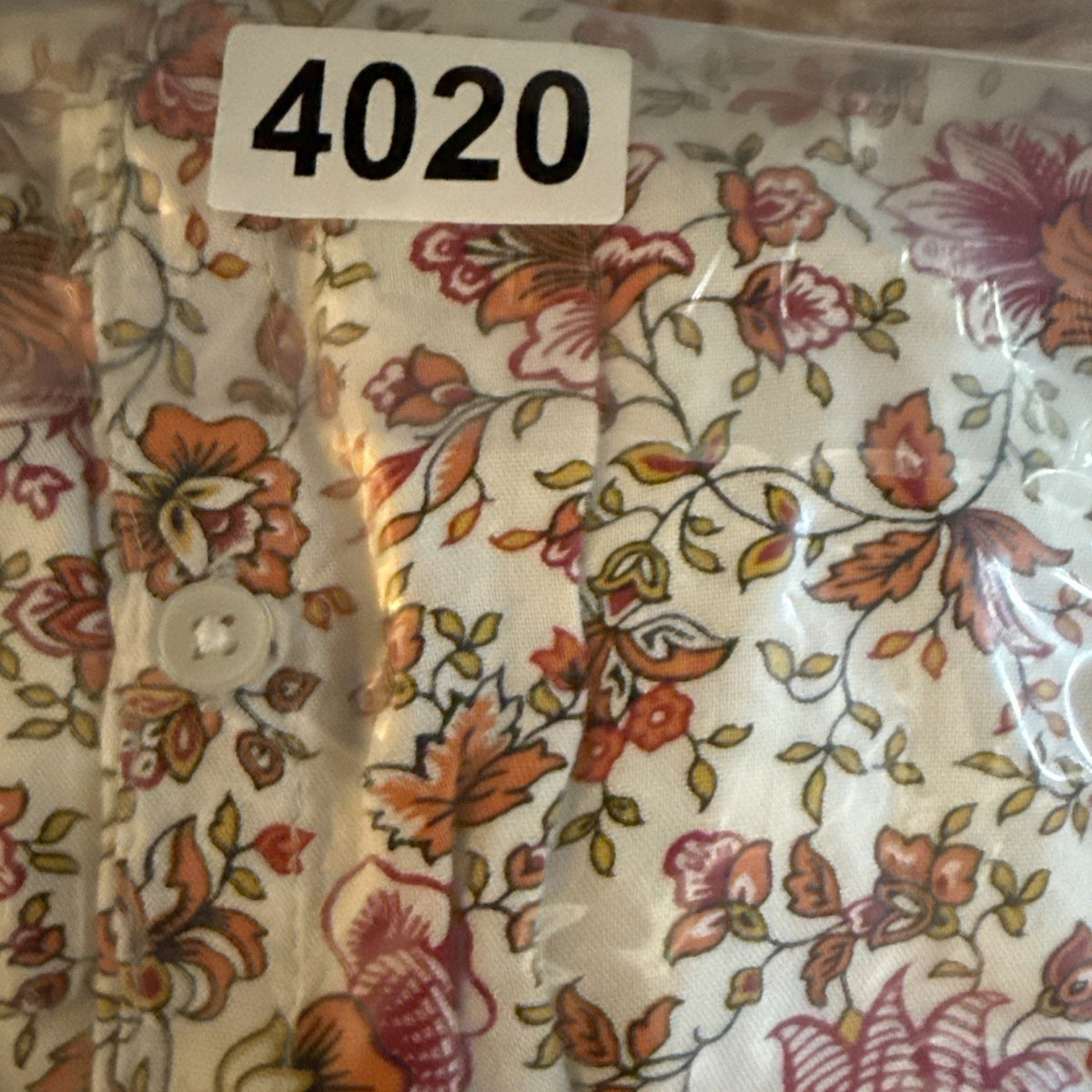 Old Navy Womens XL Floral Woven Viscose Long Sleeve Pullover Blouse White