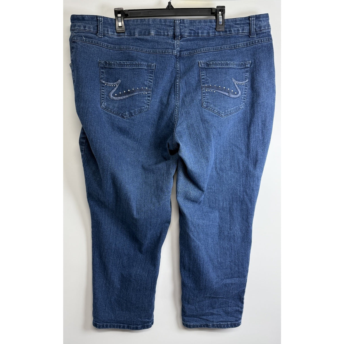 Just My Size 24W Petite Stretch Jeans Embroidered Pocket Denim Plus Size