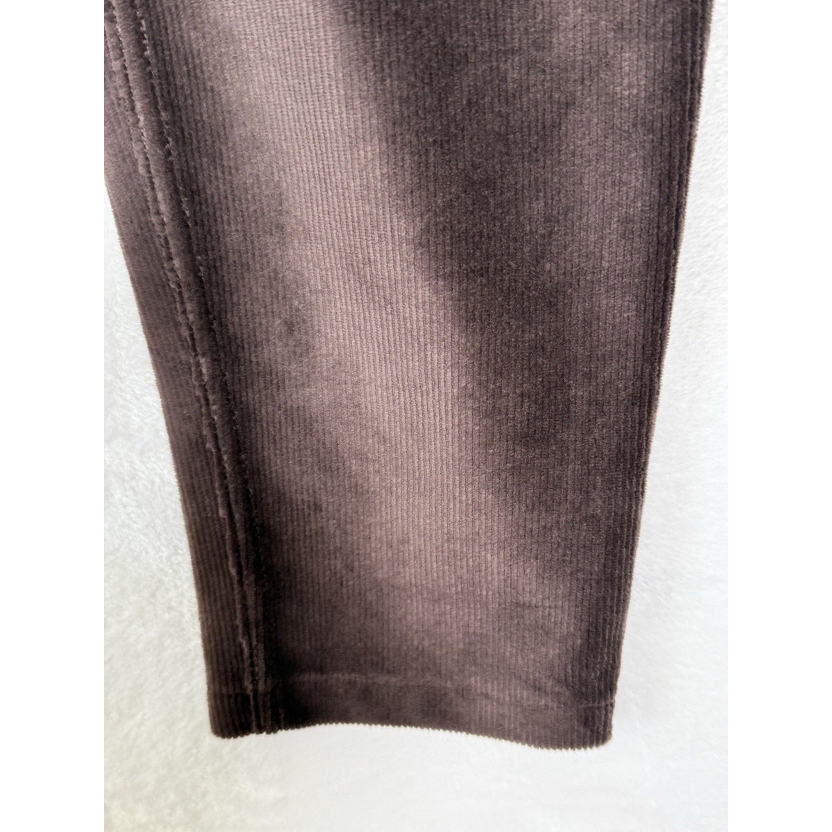 June & Daisy Brown Velour Corduroy Pull On Pants Womens M Stretch Velvet Casual