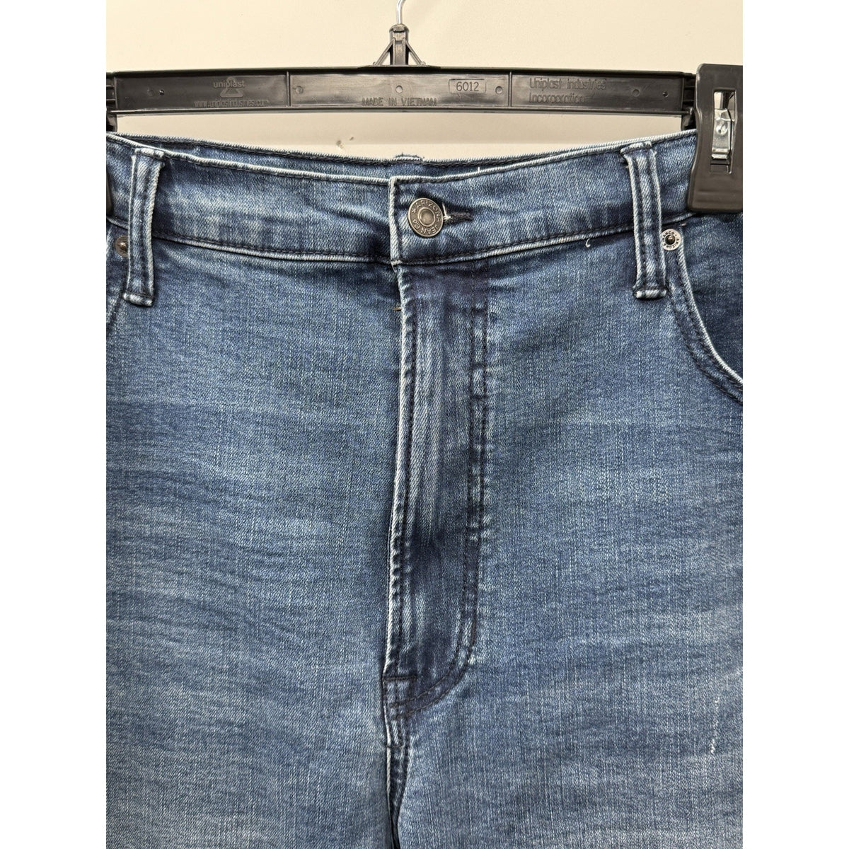 Arizona Jean Co Mens Jeans 40x36 Relaxed Straight Stretch Distressed Medium Wash